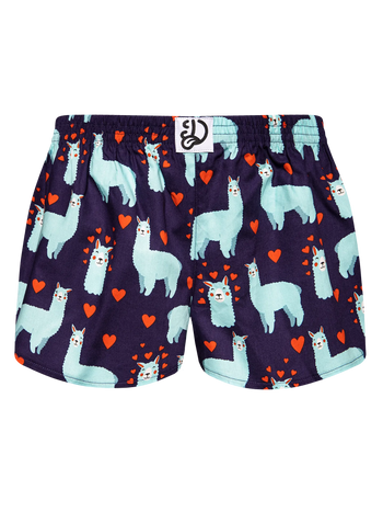 Lustige Damenshorts Lama und Herzen