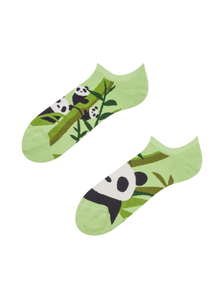Lustige Sneakersocken Pandas und Bambus