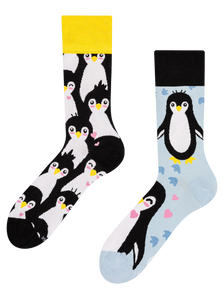 Lustige Socken Winterpinguin