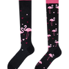 Lustige Kniestrümpfe Flamingos und Herzen