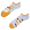 Lustige Sneakersocken Corgi-Hund