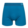 Smaragdblau Gemusterte Boxershorts für Männer