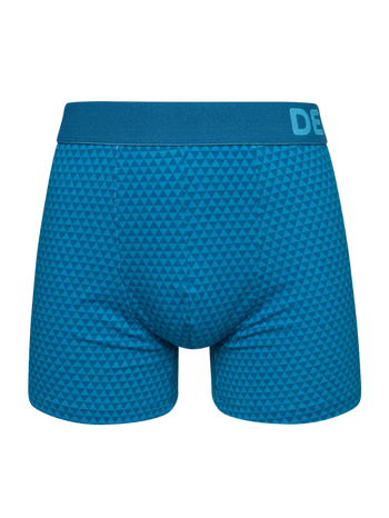 Smaragdblau Gemusterte Boxershorts für Männer