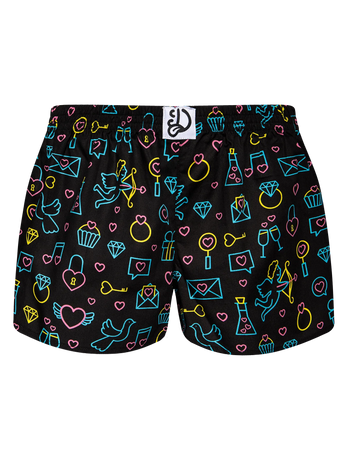 Lustige Damenshorts Neon-Liebe