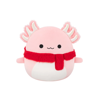 Squishmallows Archie der rosa Axolotl mit flauschigem Schal, 30 cm