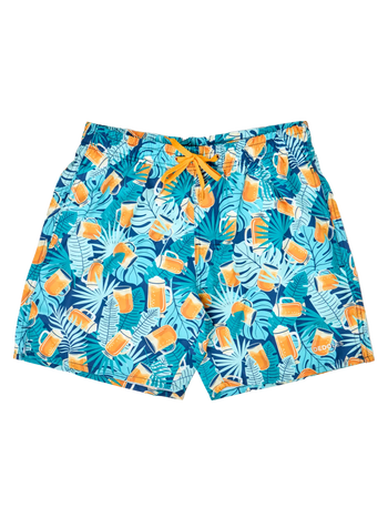 Lustige Badeshorts für Männer Tropisches Bier