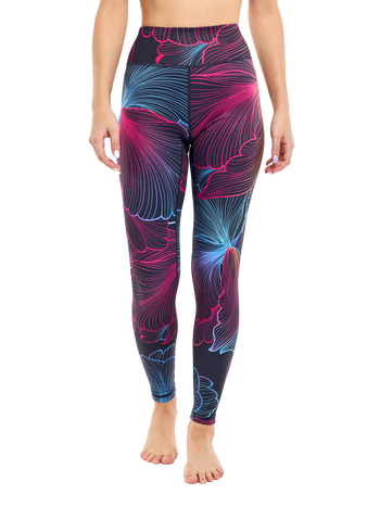 Lustige Sportleggings Abstrakte Blumen