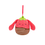 Squishmallows Clip-On Gunda der schokoladenüberzogene Erdbeerhase, 9 cm
