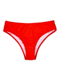 Leuchtend rote Bikinihöschen mit mittlerer Taille