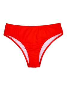 Leuchtend rote Bikinihöschen mit mittlerer Taille