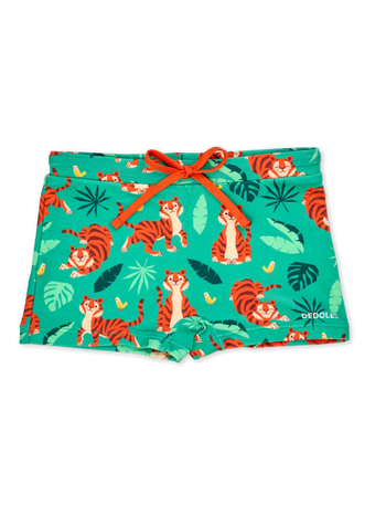 Lustige elastische Badeshorts für Kinder Tiger im Dschungel