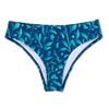Bikinihöschen mit mittlerer Taille Türkisfarbene Blumen
