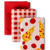 Lustige Küchentücher 3er-Pack Käsepizza