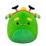 Squishmallows Callum das grüne Monster mit Fledermaus-Stirnband, 20 cm