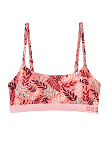 Modal-Damenbralette Rosa Blätter
