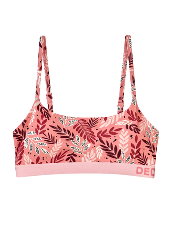 Modal-Damenbralette Rosa Blätter