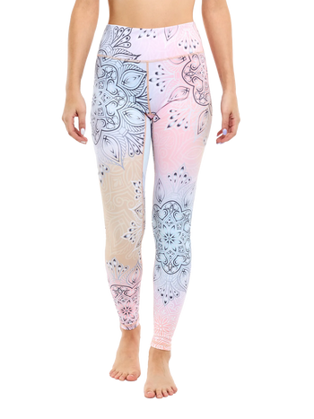 Lustige Sportleggings Pastell-Mandala