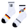 Gerippte Mid-Calf-Socken Deutsche Fußballlegende