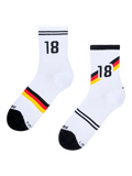 Gerippte Mid-Calf-Socken Deutsche Fußballlegende