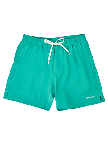Grün-türkisfarbene Badeshorts für Männer