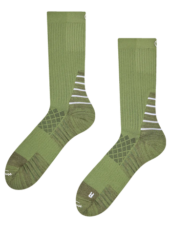 Mid-Calf-Wandersocken für Herren Dunkelgrün