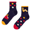 Lustige Crewsocken Glücklicher Wurm