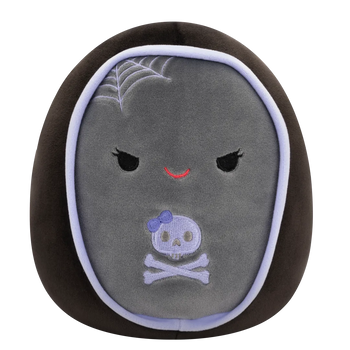 Squishmallows Julianne - Grauer und violetter Sarg mit schelmischen Augen, 20 cm