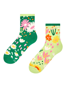 Lustige Crewsocken Blumengarten