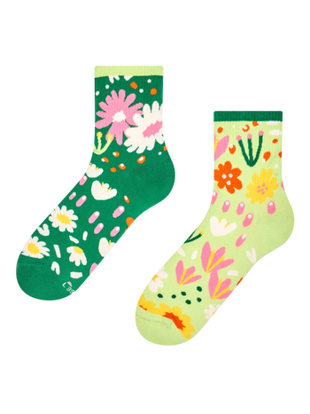 Lustige Crewsocken Blumengarten