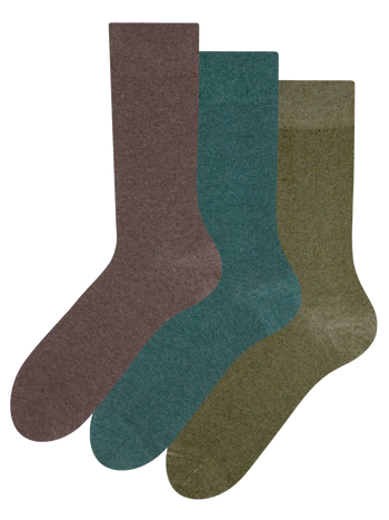 3er-Pack Socken aus recycelter Baumwolle Jäger