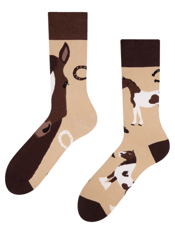 Lustige Socken Pferde