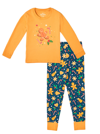 Lustiger Pyjama für Kinder Lebkuchen & Süßigkeiten