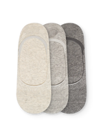 Grau Melange Klassische No-Show-Socken 3er-Pack