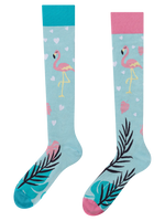 Lustige Kniestrümpfe Liebes-Flamingos