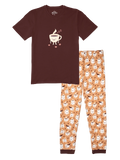Lustiger Pyjama für Männer Schläfriger Kaffee