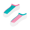 Rosa- und türkisfarbene funktionelle Sneakersocken