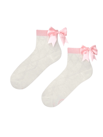 Cutecore-Socken Rosa Schleife
