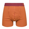 Burgunderrot-Gelb Gemusterte Boxershorts für Männer