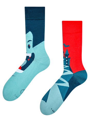 Lustige Socken Draculas Schloss
