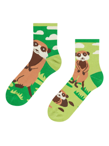 Lustige Crewsocken Erdmännchen