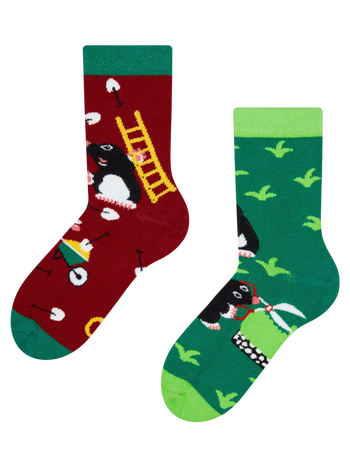 Lustige Kindersocken Maulwurf