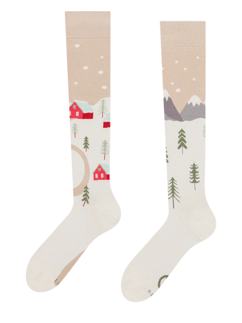 Lustige Kniestrümpfe Winterland