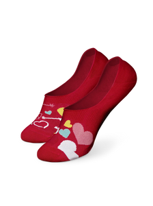 Lustige No-Show-Socken Herzen