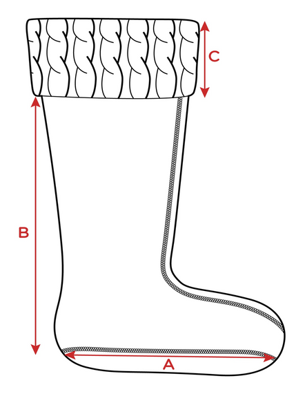 Isolierte Stiefelsocken