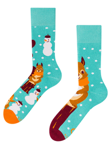 Lustige warme Socken Wintereichhörnchen