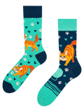 Lustige Socken Fröhliche Katze