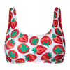 Lustiges sportliches Bikinioberteil Erdbeeren