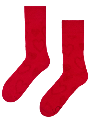Warme Socken Flauschige Herzen