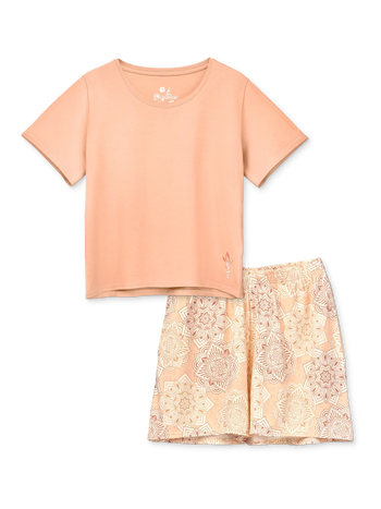 Lounge-Set für Damen Beige Mandala