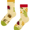 Lustige Kindersocken Käfer und Wildblumen